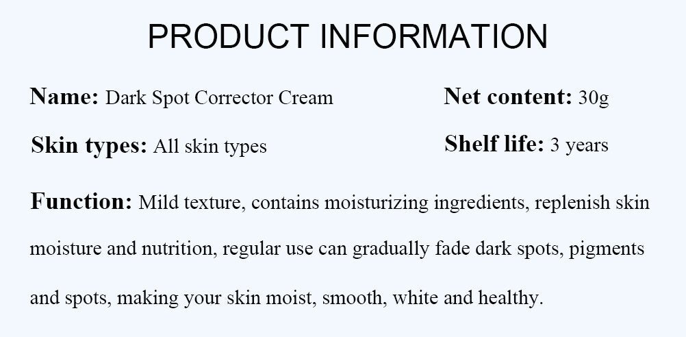 Dark Spot Corrector Cream 30G