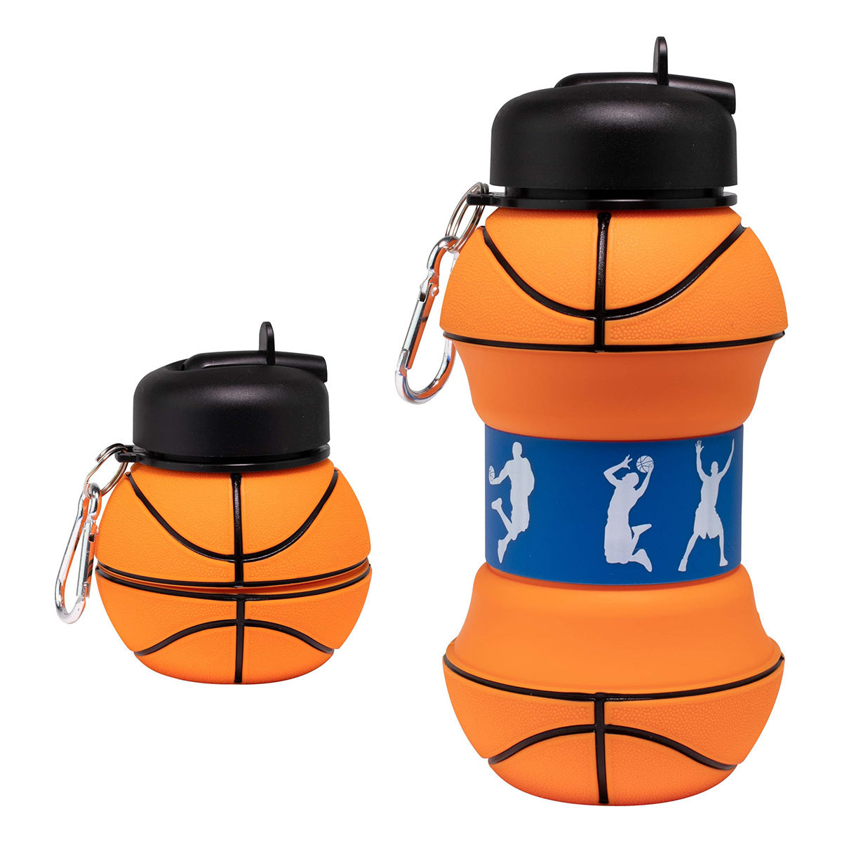 Sports Water Bottle, Silicone Collapsible Spherical Drinking Mug, Leak-proof Squeezable Shockproof, Basketball Soccer Baseball Billiards Volleyball Golf, Creative Gift Travel Water Bottle All Ages