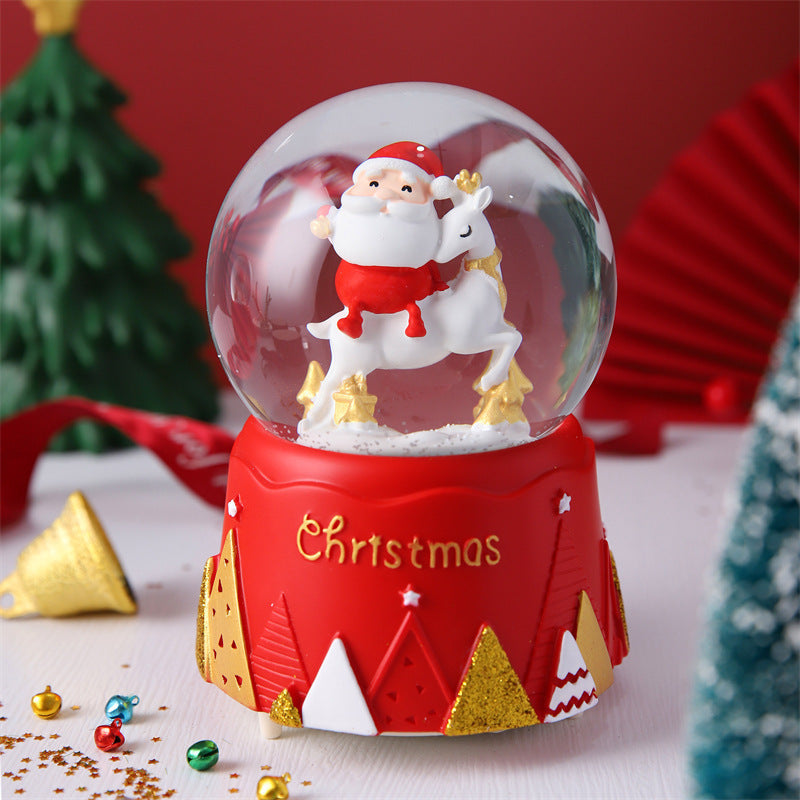 Christmas Full Crystal Ball Creative Music Box Decoration