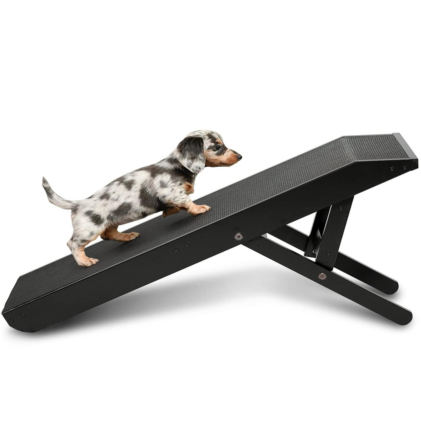 Youfun Adjustable Dog Ramp For Bed Small Dog & Large Dogs - 24 H Folding Dachshund Ramp Hardwood Pet Ramp For Couch With Platform Top   Anti-Slip Surface - 47  L Dog Ramps For Medium Dogs & Old Cats