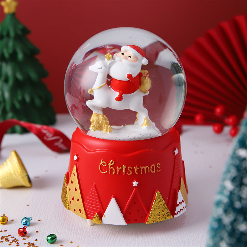 Christmas Full Crystal Ball Creative Music Box Decoration