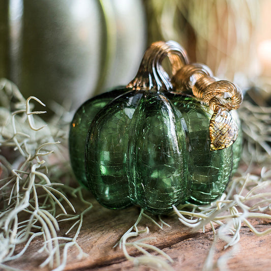 Christmas Glass Pumpkin Decoration Halloween Handmade Color