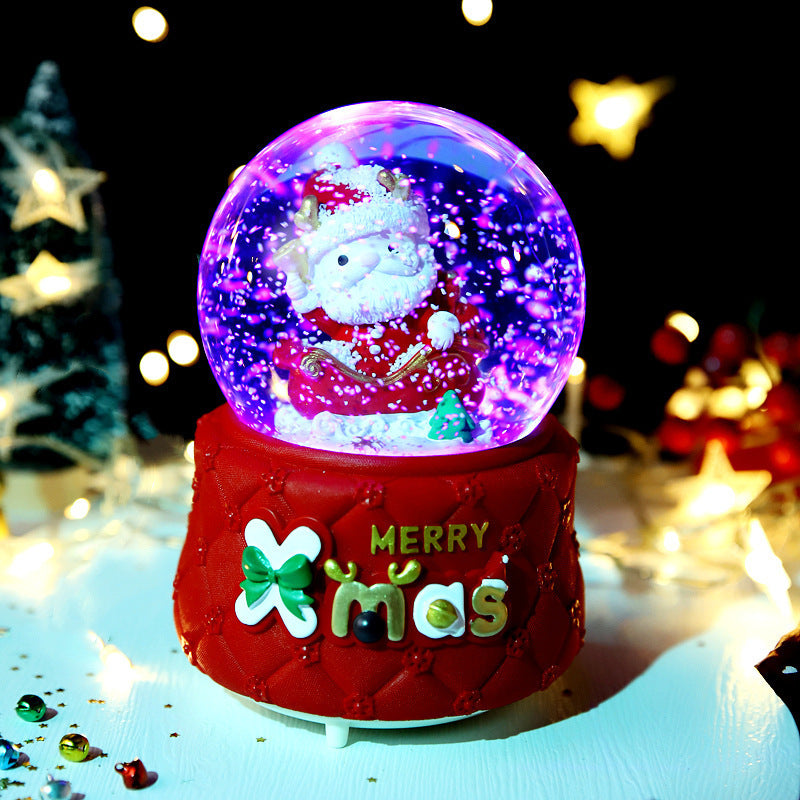 Christmas Full Crystal Ball Creative Music Box Decoration