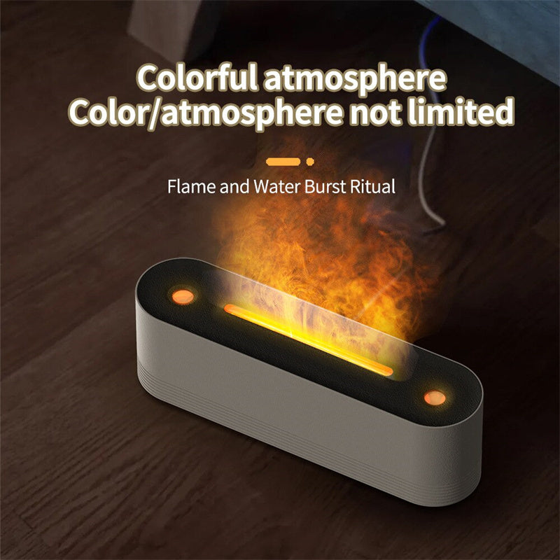 Flame Air Humidifier Ultrasonic 7 Colors Aroma Diffuser LED Cool Mist Maker Fogger Essential Oil Room Fragrance Office Home Decor