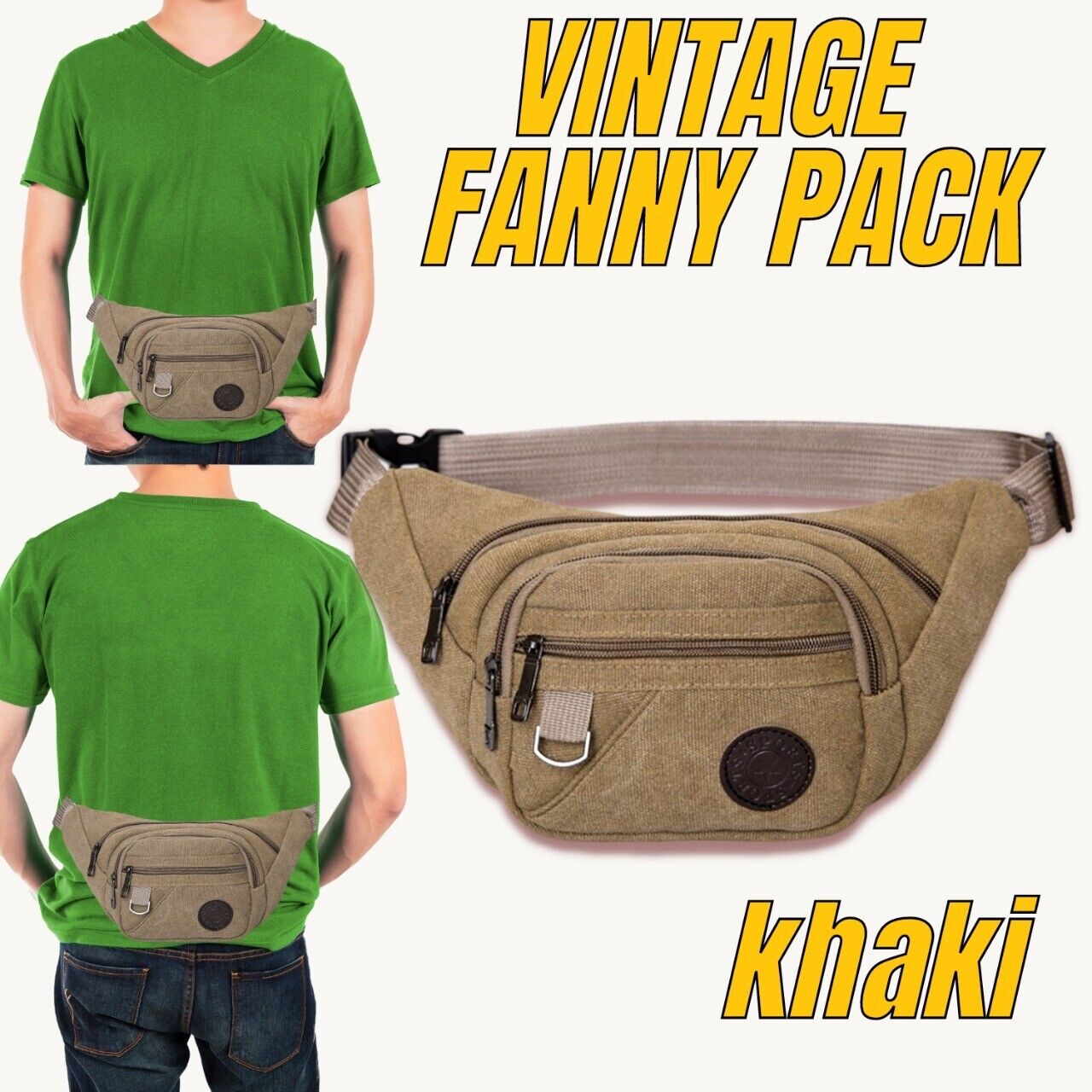 Fanny Pack Men Women Waist Belt Bag Purse Hip Pouch Travel Sport Bum Chest Bag