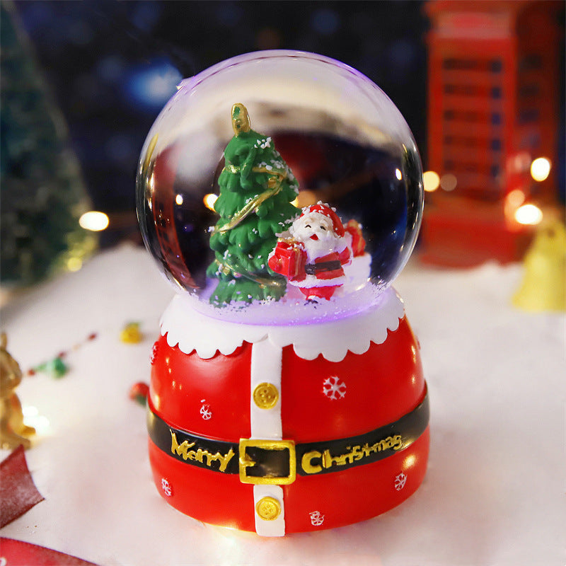 Christmas Full Crystal Ball Creative Music Box Decoration