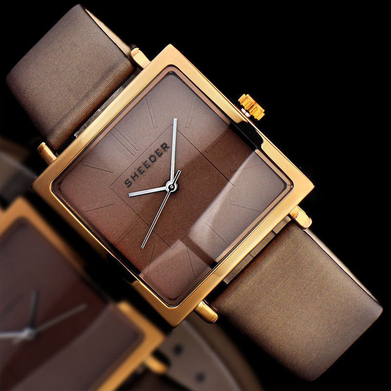 Watch WeChat Internet Celebrity Small Black Watch Retro Women's Quartz Watch Strap Small Square Watch