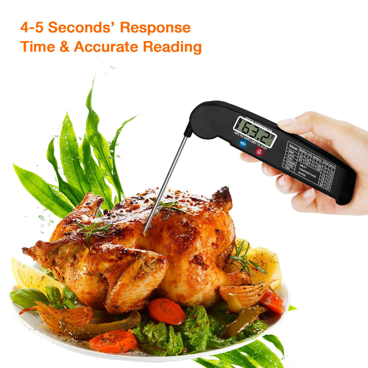 Digital Cooking Meat Thermometer Instant Read Food Steak Oven Smoker