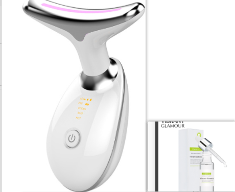 EMS Thermal Neck Lifting And Tighten Massager Electric Microcurrent Wrinkle Remover LED Photon Face Beauty