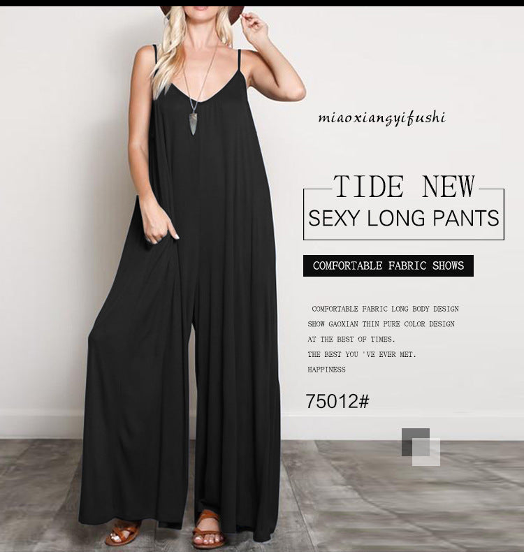 V Neck Jumpsuits.  Wide Leg  Playsuits. Plus Size 5XL.