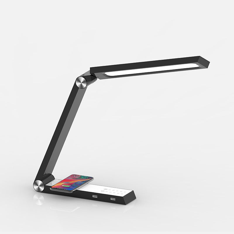 LED wireless charging desk lamp adjustable arm long-lasting reading light