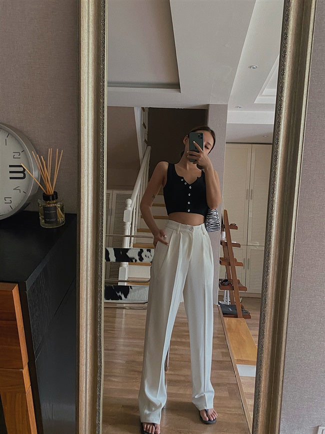 Draping  boyfriend style long trousers