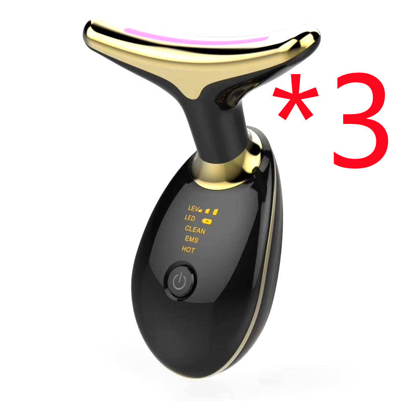 EMS Thermal Neck Lifting And Tighten Massager Electric Microcurrent Wrinkle Remover LED Photon Face Beauty