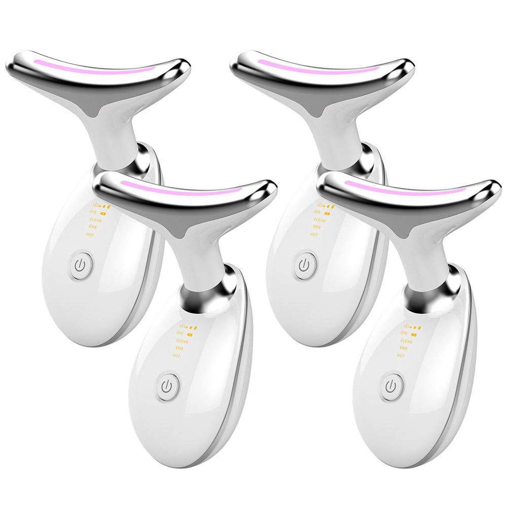 EMS Thermal Neck Lifting And Tighten Massager Electric Microcurrent Wrinkle Remover LED Photon Face Beauty