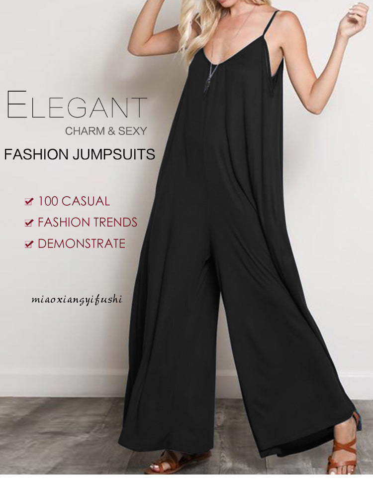 V Neck Jumpsuits.  Wide Leg  Playsuits. Plus Size 5XL.