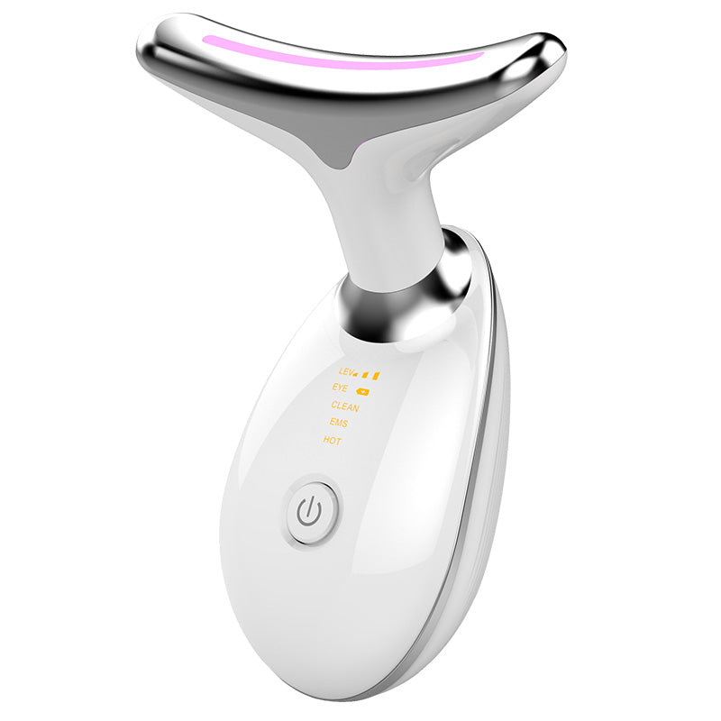 EMS Thermal Neck Lifting And Tighten Massager Electric Microcurrent Wrinkle Remover LED Photon Face Beauty