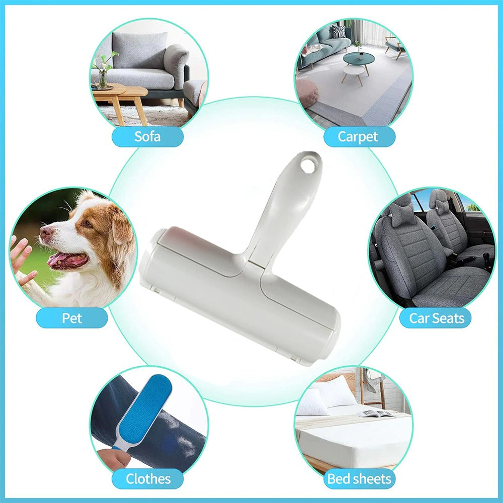 Pet Hair Roller Remover Lint Brush 2-Way Dog Cat Comb