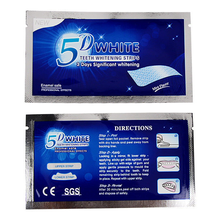 Gel Teeth Whitening Strips White Kit Oral Hygiene Care