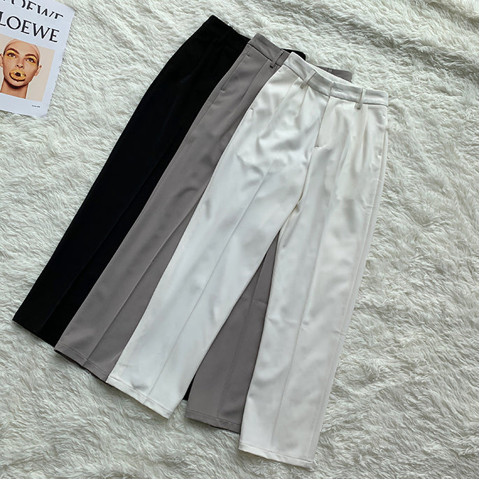 Draping  boyfriend style long trousers