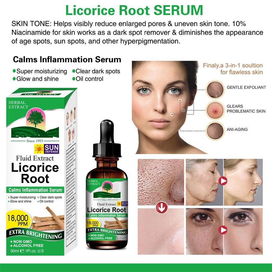 Cosmetic Facial Skin Care Liquorice Root Fluoride