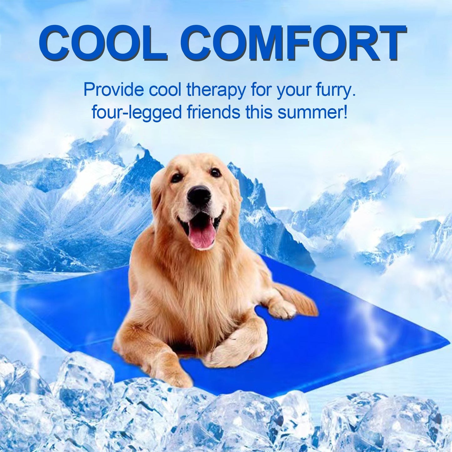 Dog Cooling Mat, Pet Cooling Mat For Dogs And Cats, Pressure Activated Cooling Pad, non-toxic