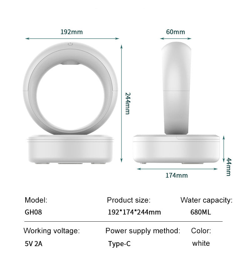 Anti-gravity Air Humidifier Mute Counter Current Humidifier Levitating Water Drops Fogger Electric Humidifiers