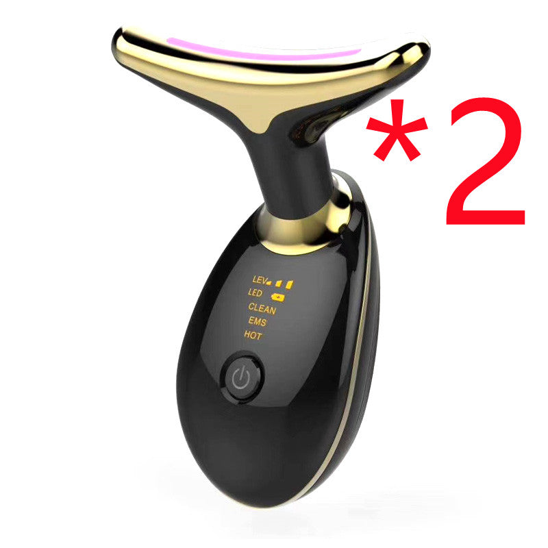 EMS Thermal Neck Lifting And Tighten Massager Electric Microcurrent Wrinkle Remover LED Photon Face Beauty