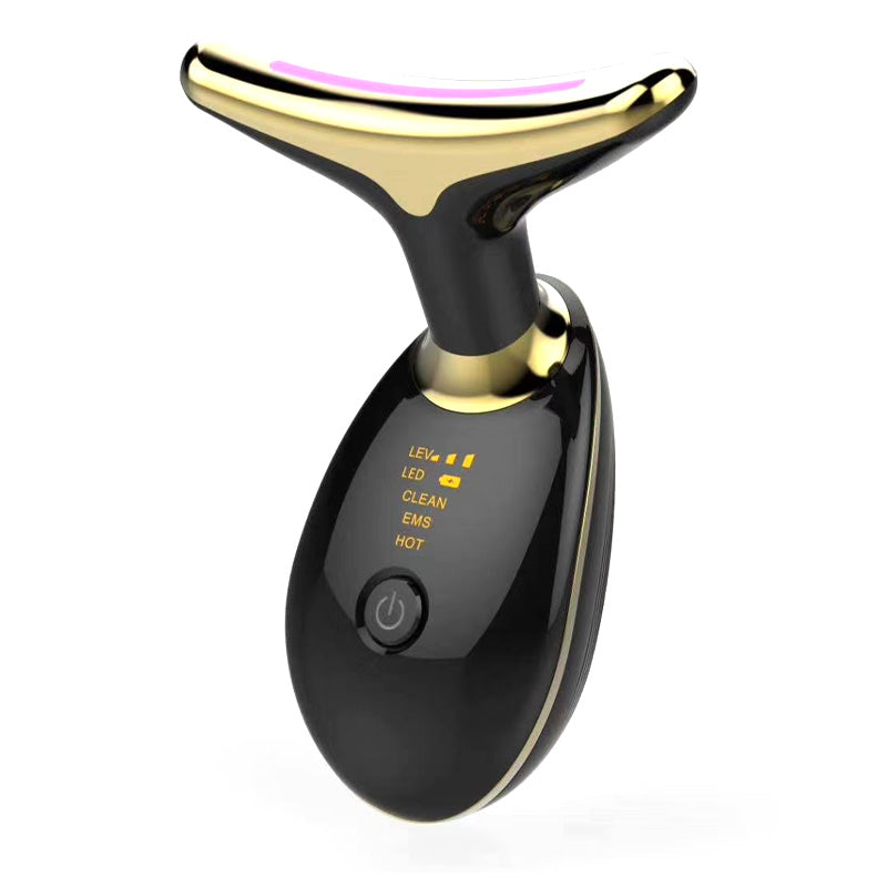 EMS Thermal Neck Lifting And Tighten Massager Electric Microcurrent Wrinkle Remover LED Photon Face Beauty