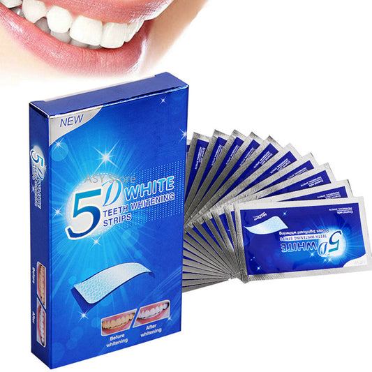 Gel Teeth Whitening Strips White Kit Oral Hygiene Care