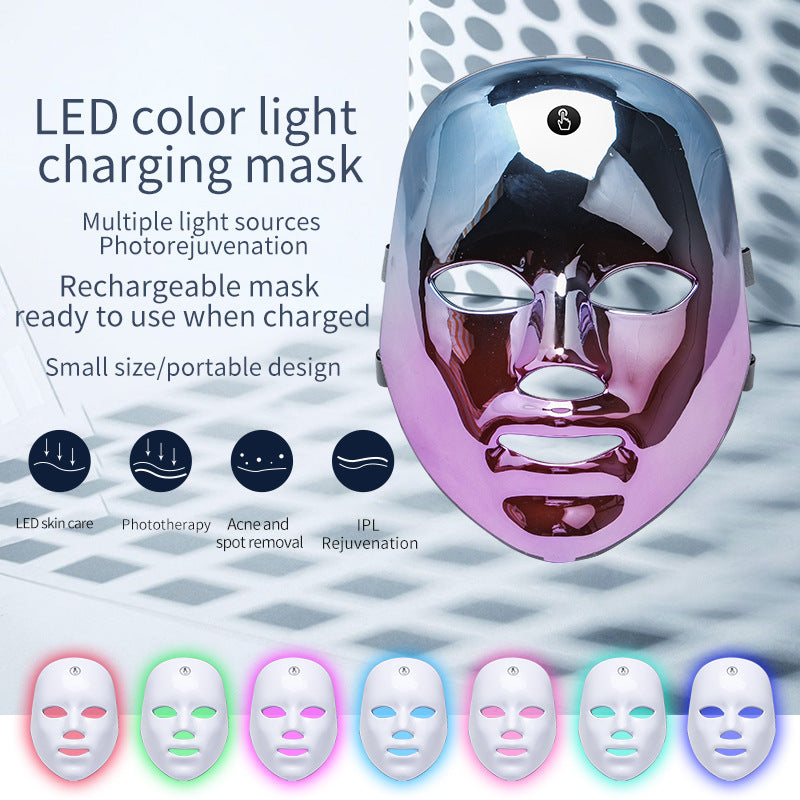 LED Color Rechargeable Face Mask Acne And Freckles Light Mask