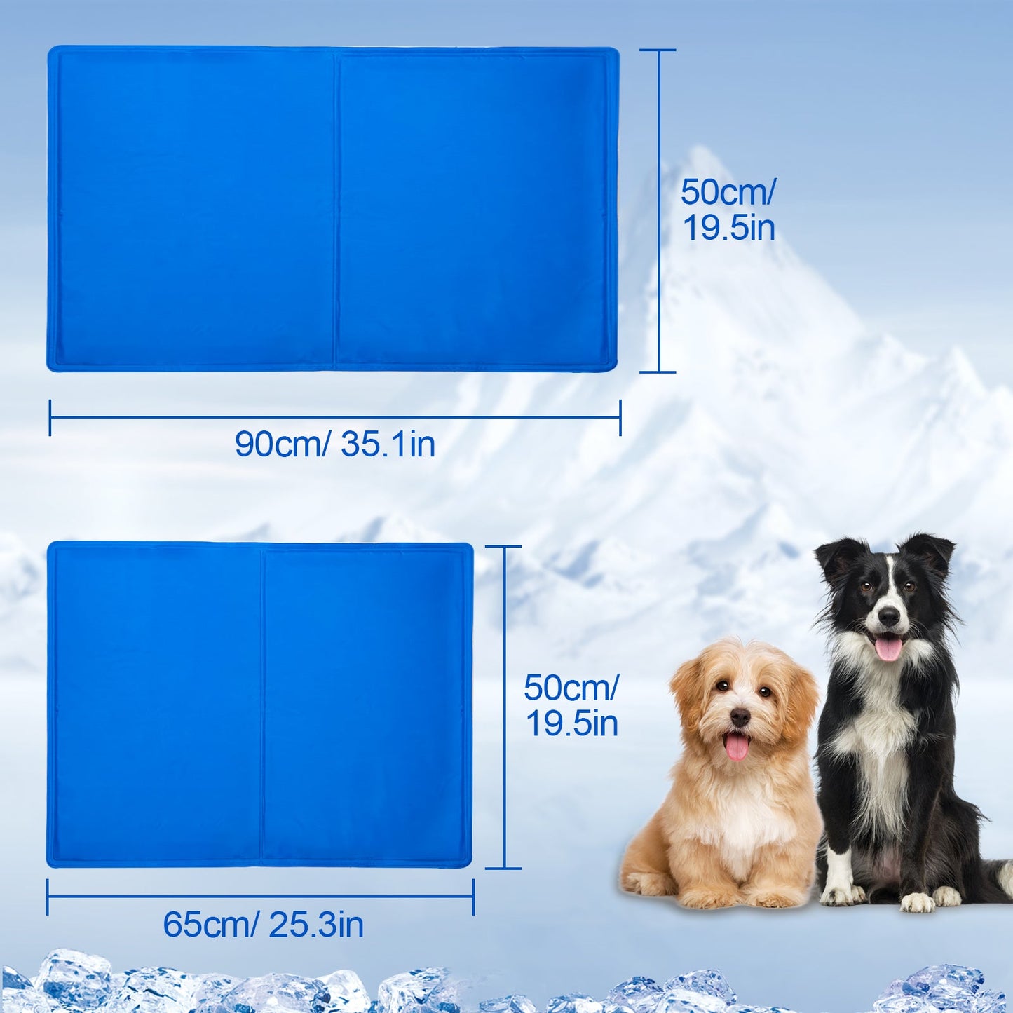 Dog Cooling Mat, Pet Cooling Mat For Dogs And Cats, Pressure Activated Cooling Pad, non-toxic