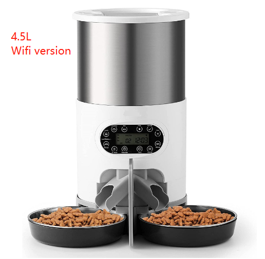 Automatic dispenser with stainless steel bowl for cats and dogs. with the Smart APP.