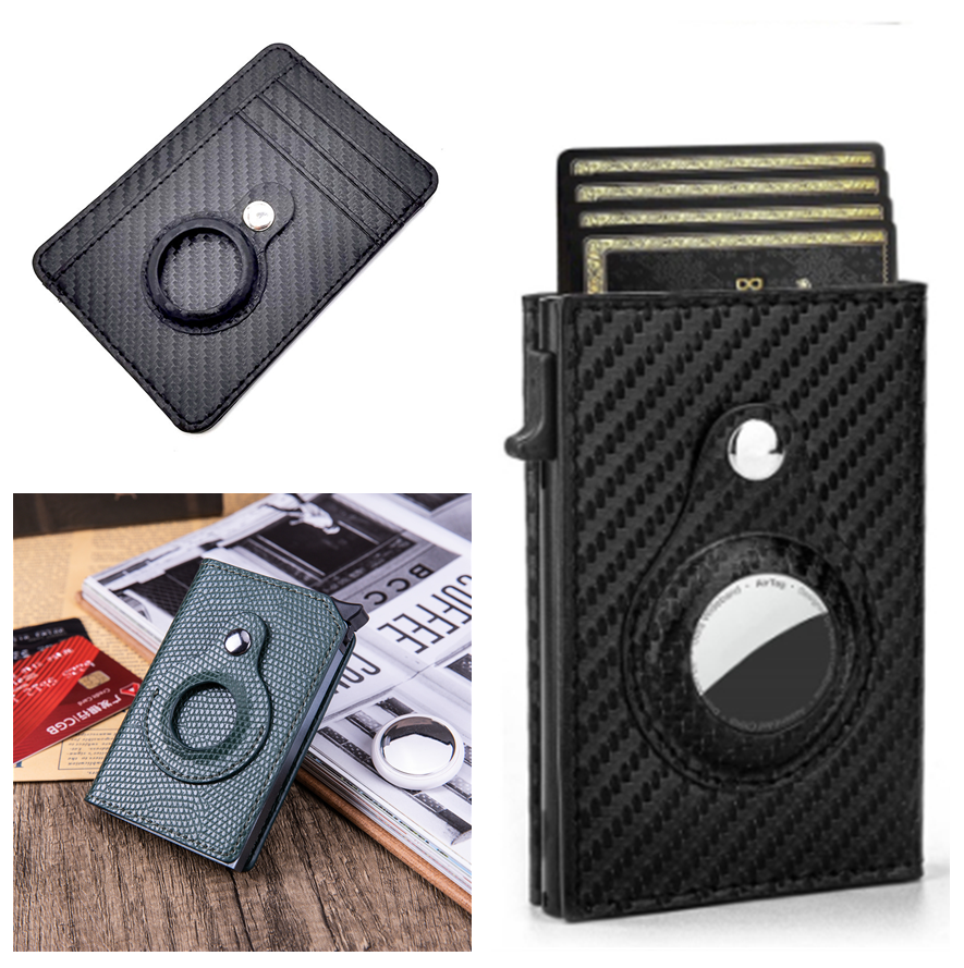 Rfid Card Holder Men Wallets Money Bag Male Black