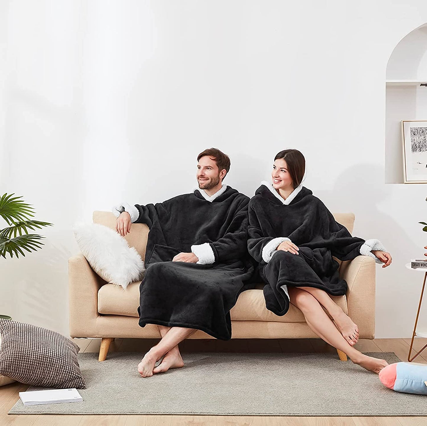 Wearable Oversized  Blanket Hoodie For Adults